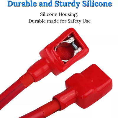 ODM 2-6AWG Heavy Duty Battery Cable, Pure Copper Silicone Wire with Battery Terminal Clamp and Ring Lug for Solar Inverter，Customizable Made in China