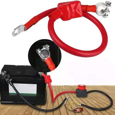 ODM 2-6AWG Heavy Duty Battery Cable, Pure Copper Silicone Wire with Battery Terminal Clamp and Ring Lug for Solar Inverter，Customizable Made in China