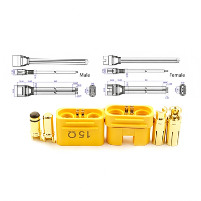 Precision Terminal Cable Assembly | Custom AS150U 150A Anti-Spark Connector Wire Harness for Large Multi-Rotor UAV | RoHS Compliant Made in China