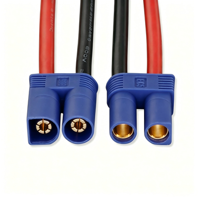 Custom Wire Harness | EC5 60A 10AWG High Current Connector Wire Harness Straight Bare Wire / O Ring Lug / Y Splitter 3 Styles for RC Drone Terminal Cable China Factory