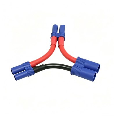 Custom Wire Harness | EC5 60A 10AWG High Current Connector Wire Harness Straight Bare Wire / O Ring Lug / Y Splitter 3 Styles for RC Drone Terminal Cable China Factory