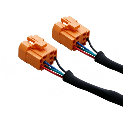 Custom Wire Harness | 9Pin Orange EV Plug to Dual PH2.0 Signal Wire Harness for Electric Two-Wheel Vehicles | Terminal Cable China Factory