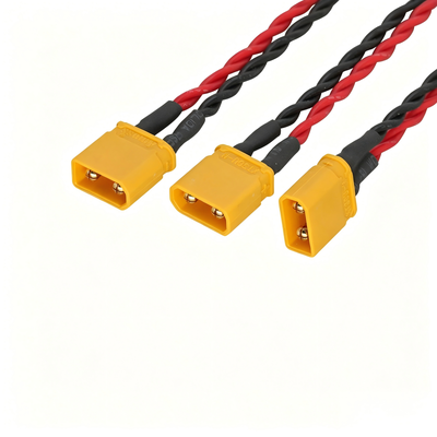 Precision Terminal Wire Assembly | High Current XT30 Male to XT60 Female Conversion Cable Assembly for RC Drone | Custom Length | China Wiring Harness Factory