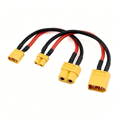 Precision Terminal Wire Assembly | High Current XT30 Male to XT60 Female Conversion Cable Assembly for RC Drone | Custom Length | China Wiring Harness Factory