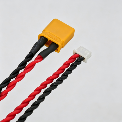 Custom Wiring Harness | XT60 Female to XH2.54 2P Twisted Pair Conversion Cable Assembly for FPV Drone Flight Controller | China Wire Harness Factory