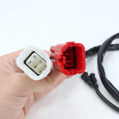 Custom Automotive Wire Harness | Custom Red White Mating Lock Connector Cable Assembly for Electric Scooter Light Controller | Terminal Cable China Factory