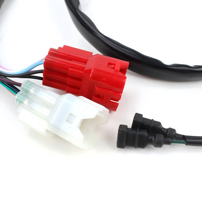 Custom Automotive Wire Harness | Custom Red White Mating Lock Connector Cable Assembly for Electric Scooter Light Controller | Terminal Cable China Factory