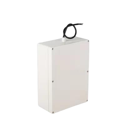 24V 20Ah White Waterproof Plastic Enclosure Lithium Battery Pack Built-in BMS Bare Wire Lead Rechargeable Li-ion Battery for  Solar Lights，CE China Manufacturer