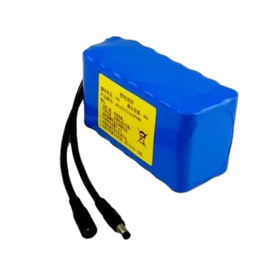 24V 8Ah 8650 Lithium Ion Battery Pack Blue PVC Heat Shrink DC Male Female Plug Built-in BMS Rechargeable Li-ion Battery for Portable Lighting , UN38.3 Certified