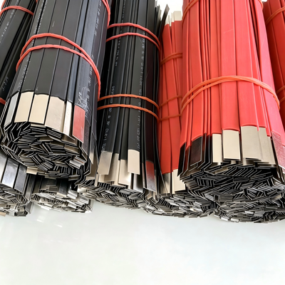 Bulk Order Battery Nickel Strip, OEM 0.12*6*130/160mm Battery Nickel Strip, Pre‑Sleeved 105/120mm Black Heat‑Shrink Tube with Bare Tab on Both Sides for Battery, Monthly Supply Battery Nickel Tab