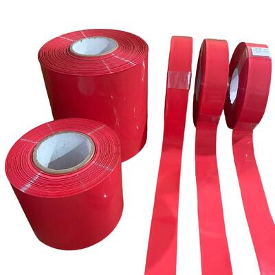 Factory Direct Sale | Red PVC Heat Shrink Wrap Tube for 18650 21700 26650 Lithium Battery, Custom Flat Width 5mm-600mm | Manufacturer Wholesale OEM Battery Accessories