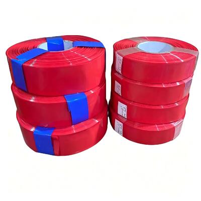Factory Direct Sale | Red PVC Heat Shrink Wrap Tube for 18650 21700 26650 Lithium Battery, Custom Flat Width 5mm-600mm | Manufacturer Wholesale OEM Battery Accessories