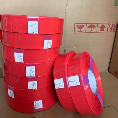 Factory Direct Sale | Red PVC Heat Shrink Wrap Tube for 18650 21700 26650 Lithium Battery, Custom Flat Width 5mm-600mm | Manufacturer Wholesale OEM Battery Accessories
