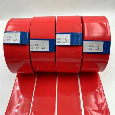 Factory Direct Sale | Red PVC Heat Shrink Wrap Tube for 18650 21700 26650 Lithium Battery, Custom Flat Width 5mm-600mm | Manufacturer Wholesale OEM Battery Accessories