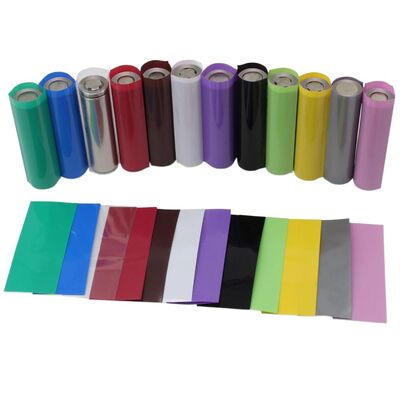 Pre-Cut PVC Heat Shrink Wraps For 18650/21700/32650/32700/AA/AAA Battery | High Quality PVC Heat Shrink Tubing For Battery Protection | Multiple Colors, White/ Black/ Clear/ Green/ Blue, -40°C~+105°C