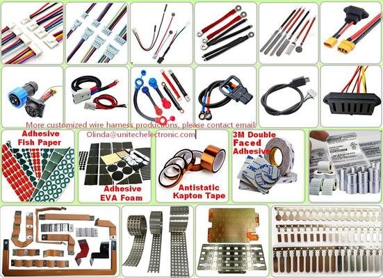 Bulk Order Nickel Tab Lead Wire, Red Black PVC Insulated Cable with Flat Rectangular Nickel Tabs for Lithium Battery Spot Welding, Large Quantity Wire Harness Supplier