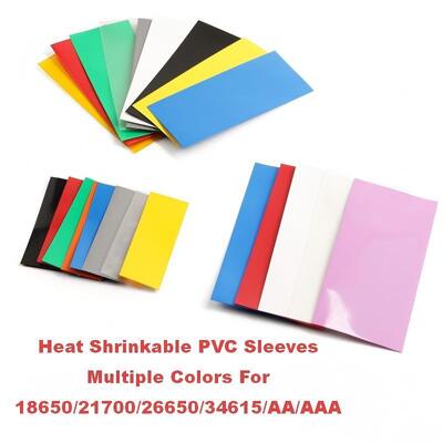 Global Manufacturing Pre-Cut PVC Heat Shrink Wraps | High Quality 18650/21700/32650/32700/AA/AAA Battery Battery Wraps | Multiple Colors, -40°C~+105°C, OEM Heat Shrinkage Factory