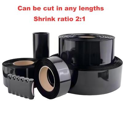 Black Heat Shrink Wraps Manufacturer | Flattened Width 7mm to 625mm | High Quality Battery Wraps In Various Colors, Available For Sample And Bulk Order