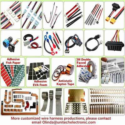 Custom Nickel Tab Wire Harness | Spot Weld Cable Assembly with Stripped Wire End for Lithium Battery Pack | China Wire Harness Supplier