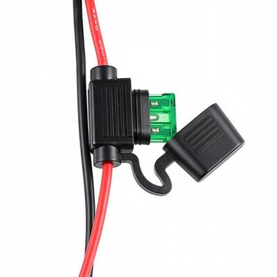 Custom Anderson Style Power Cable Assembly with Inline Fuse Holder for Energy Storage Connection