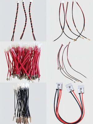Bespoke 2Pin Connector Wire Harness with Rectangular Nickel Tab Terminals for lithium battery packs
