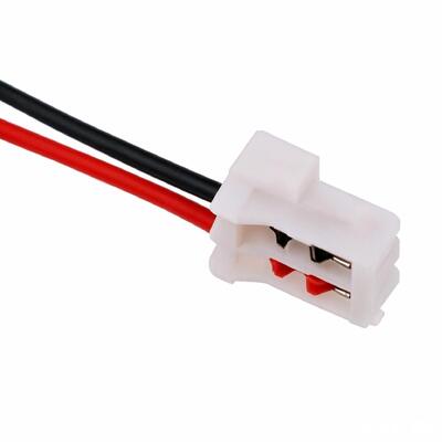 ODM 2 Pin White Locking Connector Wire | Red Black Cable with Stripped Wire Ends for Sensors