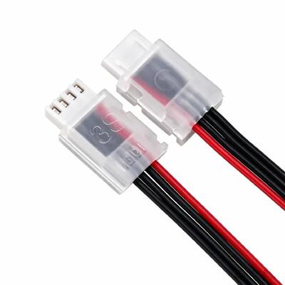 OEM Custom 4 Pin Wire Harness with Transparent Housing Connector for Electronic Equipment