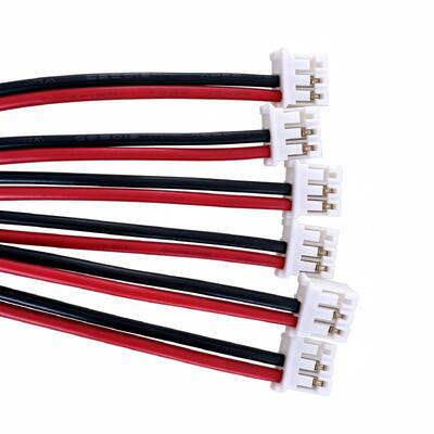PH2.0 3P Wire Harness | UL1007 22AWG Red Black Cable Assembly with Tinned Stripped End for Sensors