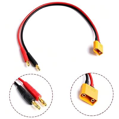Custom XT60 & EC5 To 4mm Banana Plug Charging Cable | RC Lipo Battery Adapter Lead for FPV