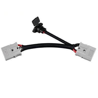 OEM Anderson 50A Y Splitter & Panel Socket Adapter Cable | High Current Power Harness for Battery