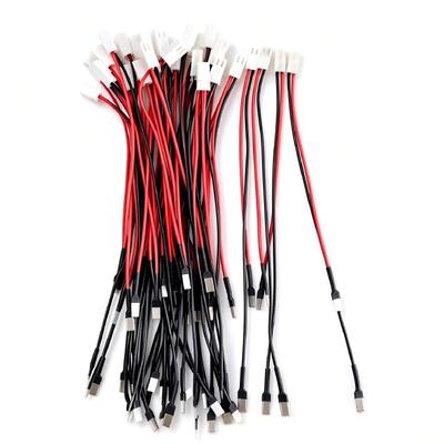 Custom Molex 2510 2P Wire Harness, 24AWG AWM Cable with 4×8mm Weld Nickel Tabs for Power Modules