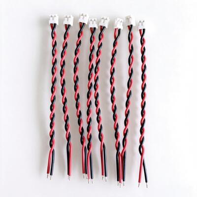 Bespoke JST EHR-2P 22AWG Twisted Red Black Wire Harness for Battery & Electronics